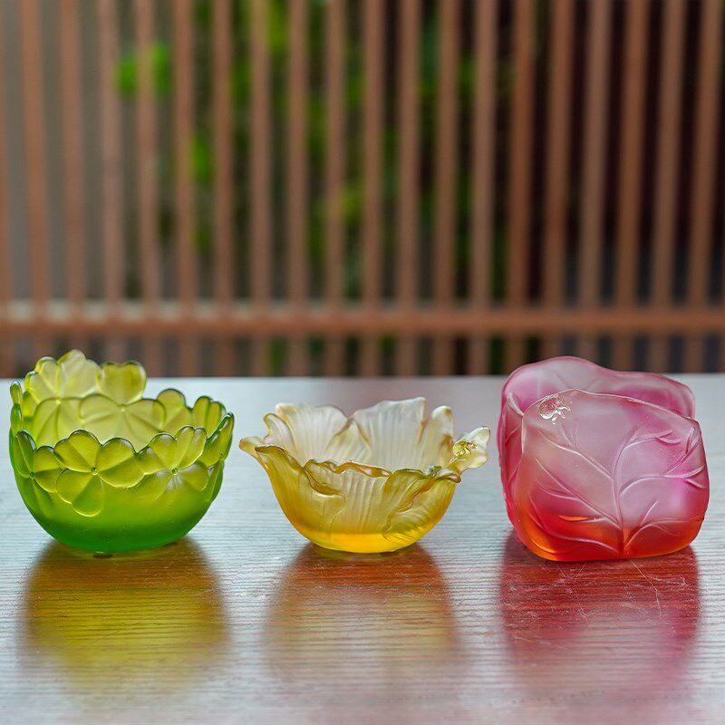 古法琉璃插花小花瓶家用客厅酒柜桌面装饰品软装饰品乔迁开业送礼
