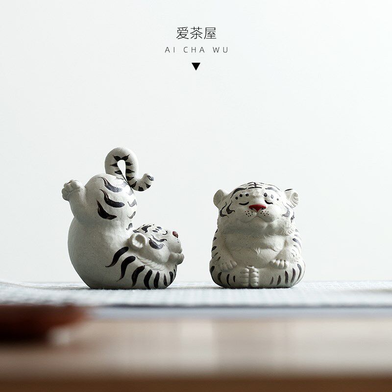 爱茶屋茶具紫砂养生虎茶宠可爱茶道创意摆件功夫茶具一个小老虎