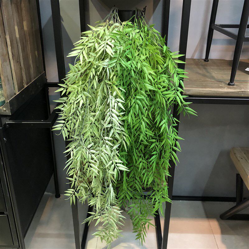 仿真竹叶藤条墙面装饰大把束富贵竹叶塑料壁挂藤蔓工程造景垂挂绿