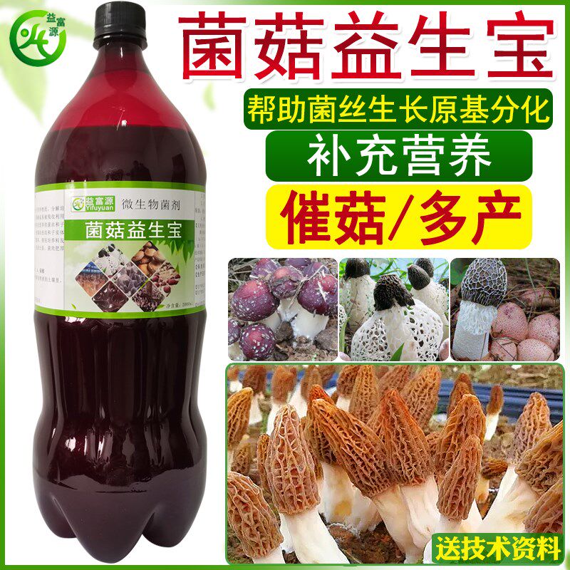 益富源菌菇益生宝羊肚菌营养液竹荪姬松茸巴西菇香菇平菇催菇蘑菇