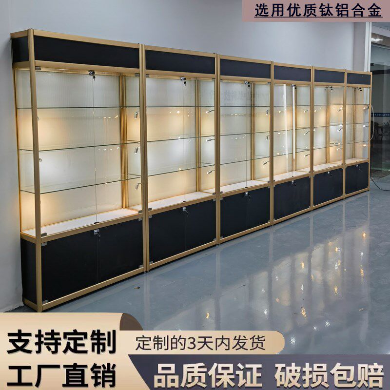 样品玻璃展示柜五金配件古董陶瓷工艺品展示架产品展示陈列架定制