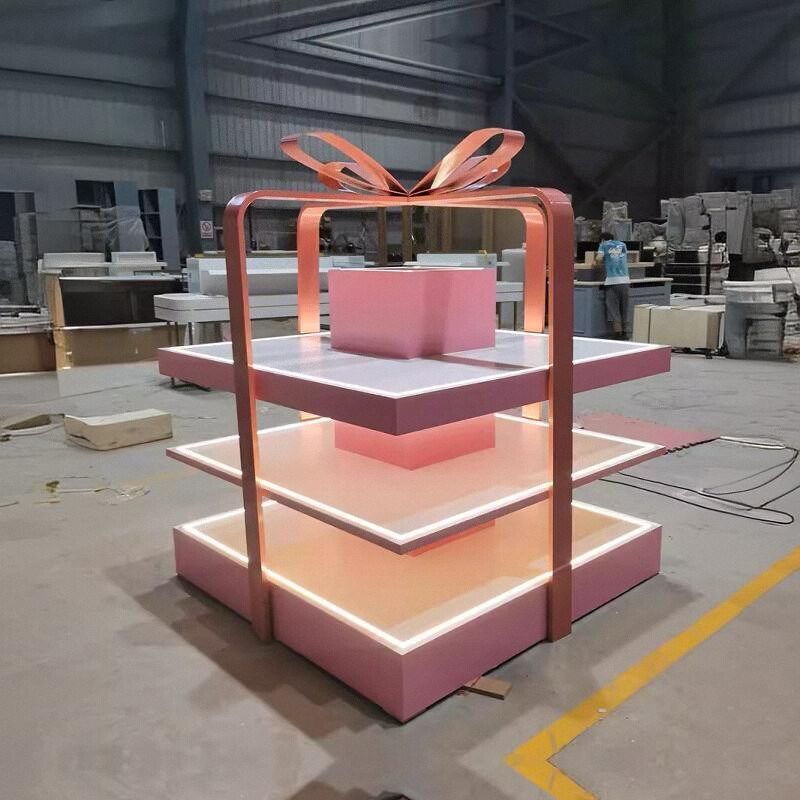 定制个性礼品柜烤漆中岛柜展示柜创意造型展柜台多功能高低台货架