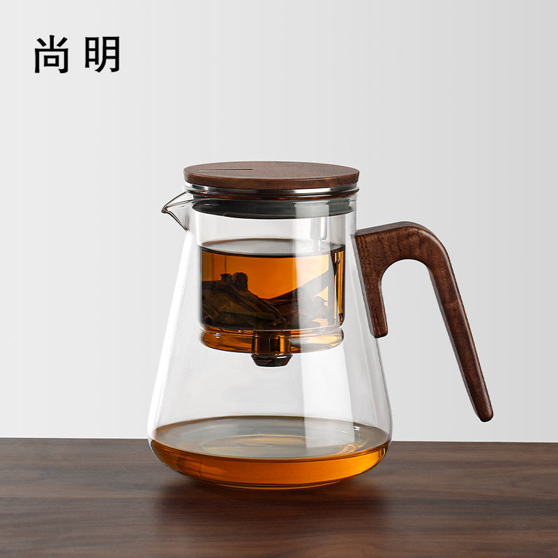 尚明无键飘逸杯泡茶壶磁旋过滤茶飘逸杯