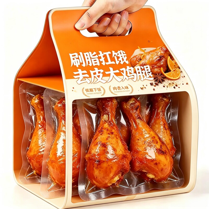 【营养代餐】去皮大鸡腿开袋即食鸡肉零食