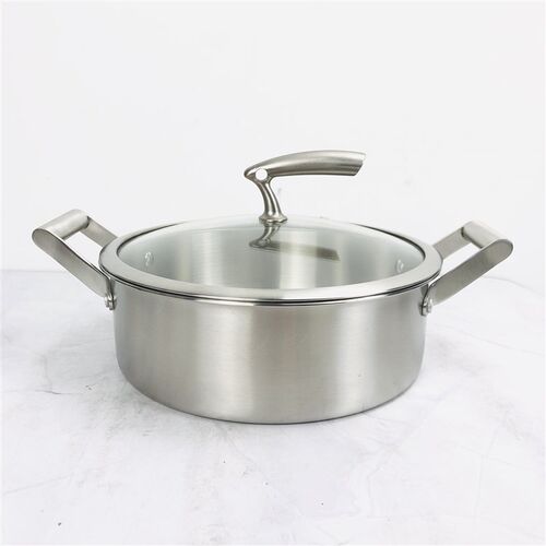 304食品级不锈钢单底锅快热鸳鸯火锅可加蒸屉二层蒸锅26/28/30cm