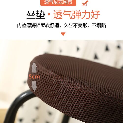 YSF家用圆凳餐厅凳子梳妆圆形加厚坐垫凳子现代餐馆宿舍临时凳子