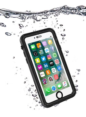 2026新款斑士旗COSY适用苹果iPhone7/8/SE2020/SE2022防水手机壳防摔透明密封触屏拍照游泳专用保护套黑色SE3