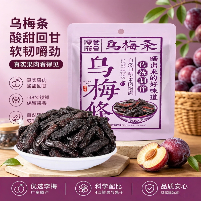 零食符号乌梅条李梅干酸甜回甘