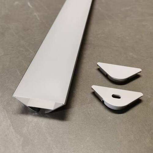 发光顶角线灯客厅吊顶明装阴角免开槽石膏线灯 转角装饰LED墙角灯