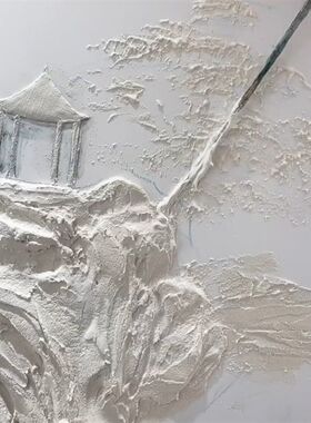 抖音壁画师佳佳款墙面浮雕画雕刻墙面画壁画材料矿物沙料艺术细料