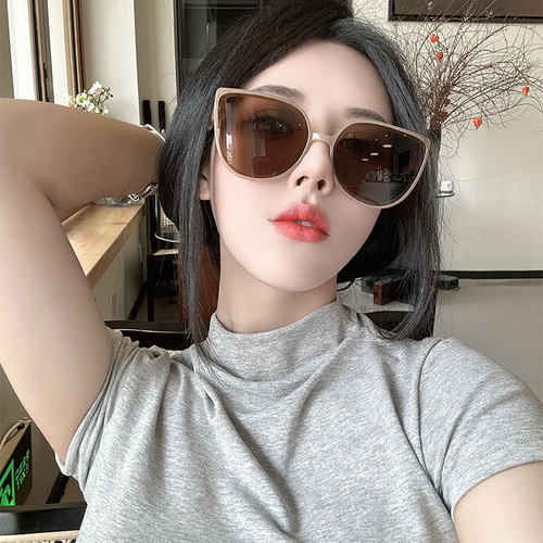 猫眼刘亦菲同款茶色防紫外线墨镜