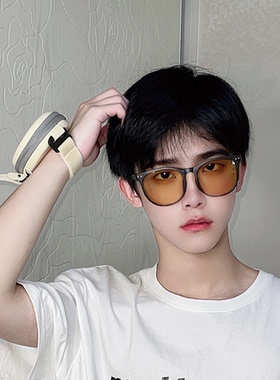 折叠眼镜防紫外线圆脸男女墨镜