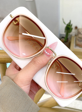 新款女士太阳眼镜圆脸墨镜防紫外线百搭时尚潮防晒大脸显瘦眼镜女