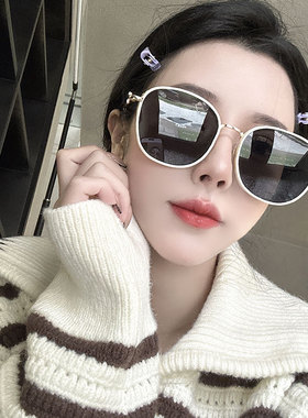 新款女士太阳眼镜圆脸墨镜防紫外线百搭时尚潮防晒大脸显瘦眼镜