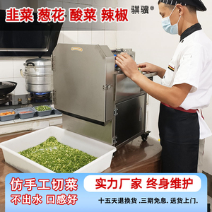 骐骥多功能切菜机商用食堂全自动切葱花韭菜酸菜丝辣椒切片切段机
