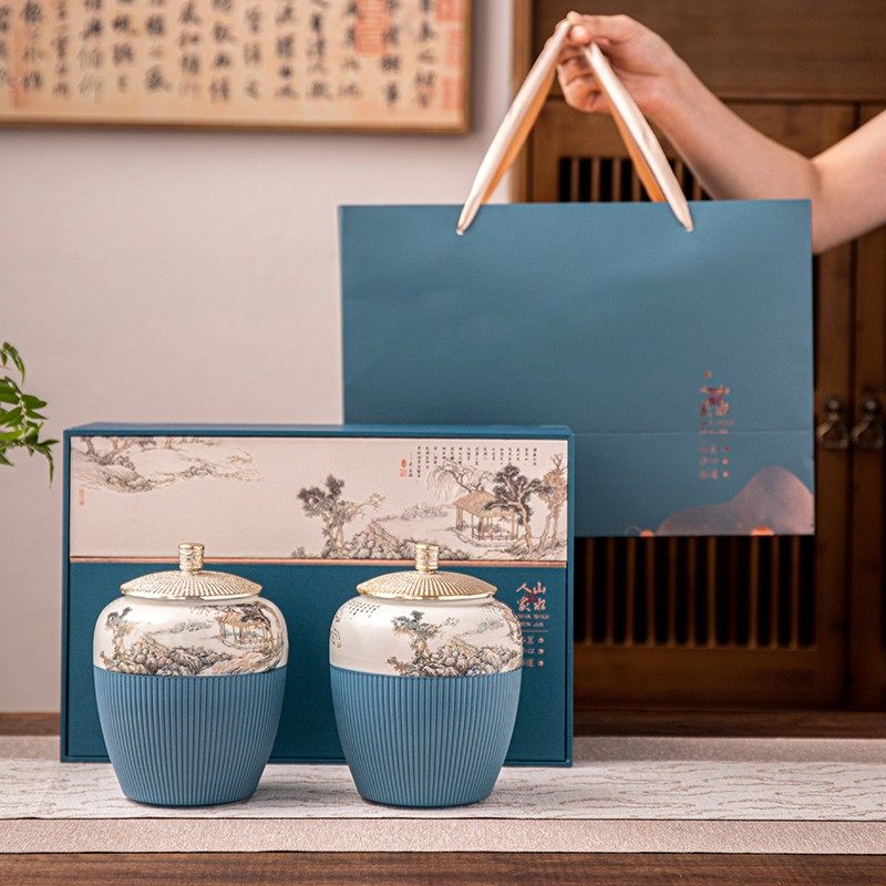 中式茶叶罐包装礼盒装空盒包装盒空礼盒绿茶红茶白茶普洱通用定制
