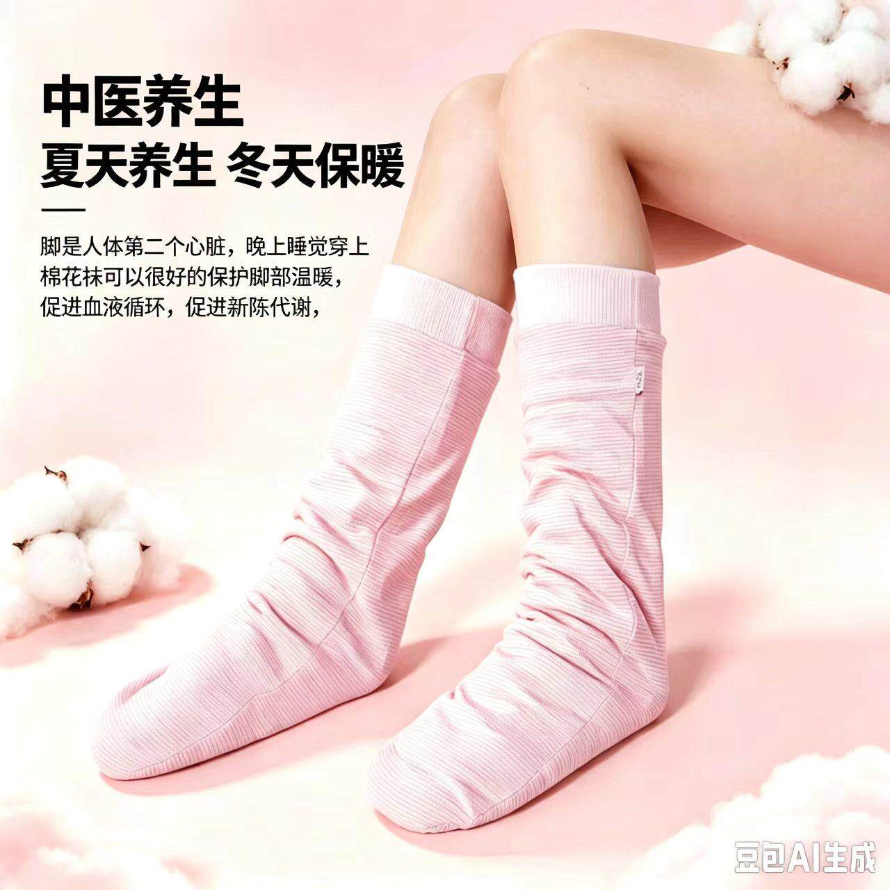 中医推荐养生纯棉花袜子