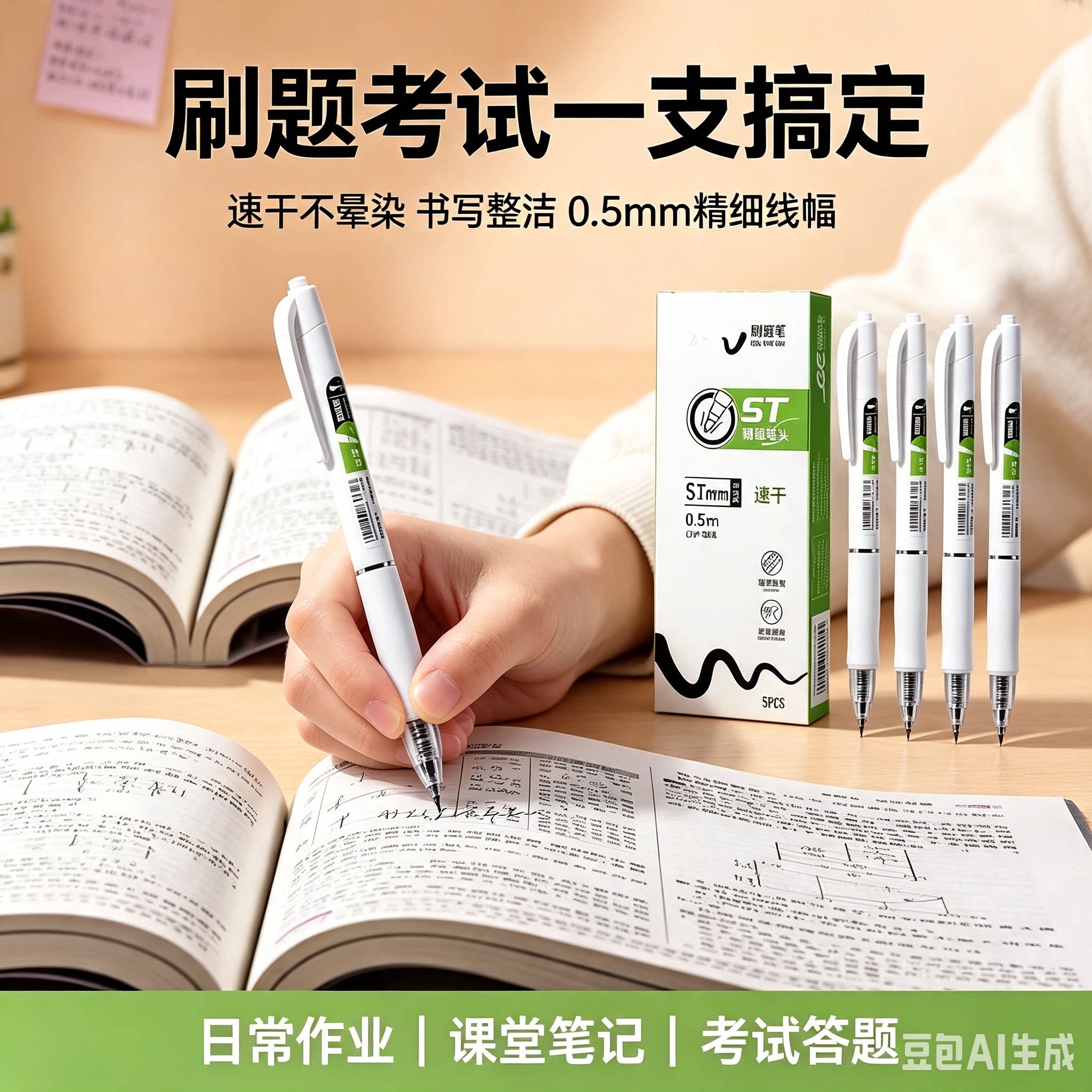 【班主任推荐】S808速干刷题笔学生考试中性笔秒干签字黑笔JT一