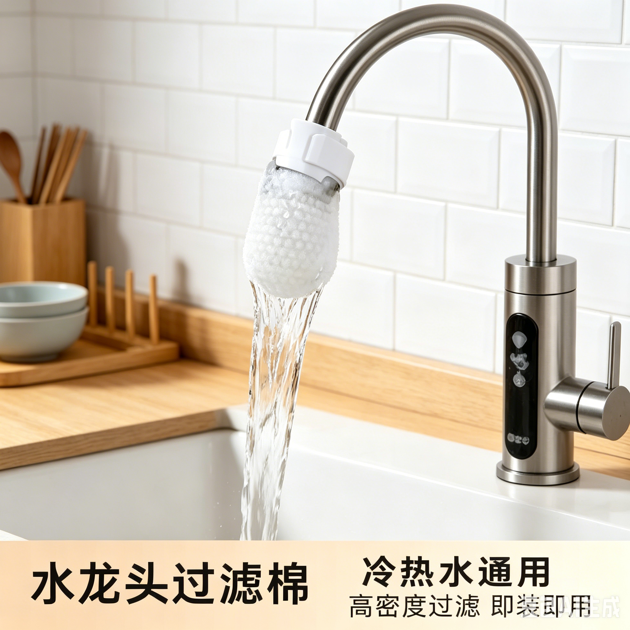 【独立包装】水龙头过滤棉自来水山泉水铁锈杂质水龙头过滤器HQ5