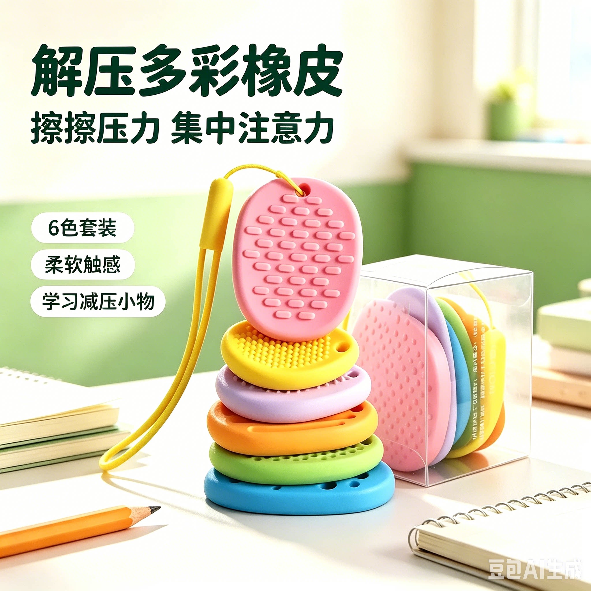 【老师推荐】感官石橡皮学生擦干净学生集中专注缓解焦虑解压MD5