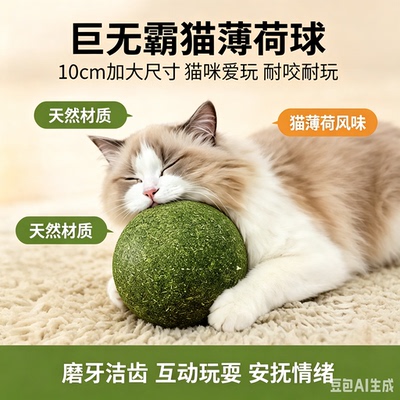 猫薄荷球超大猫玩具自嗨解闷神器磨牙猫草球逗猫棒猫咪用品JT一