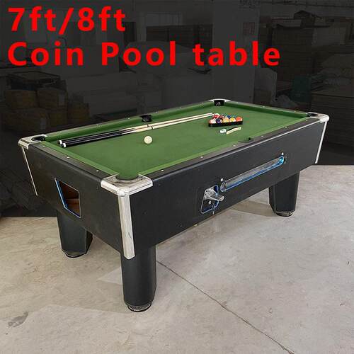 厂家直供商用成人7尺投币台球桌美式黑八桌桌子球台Pool table