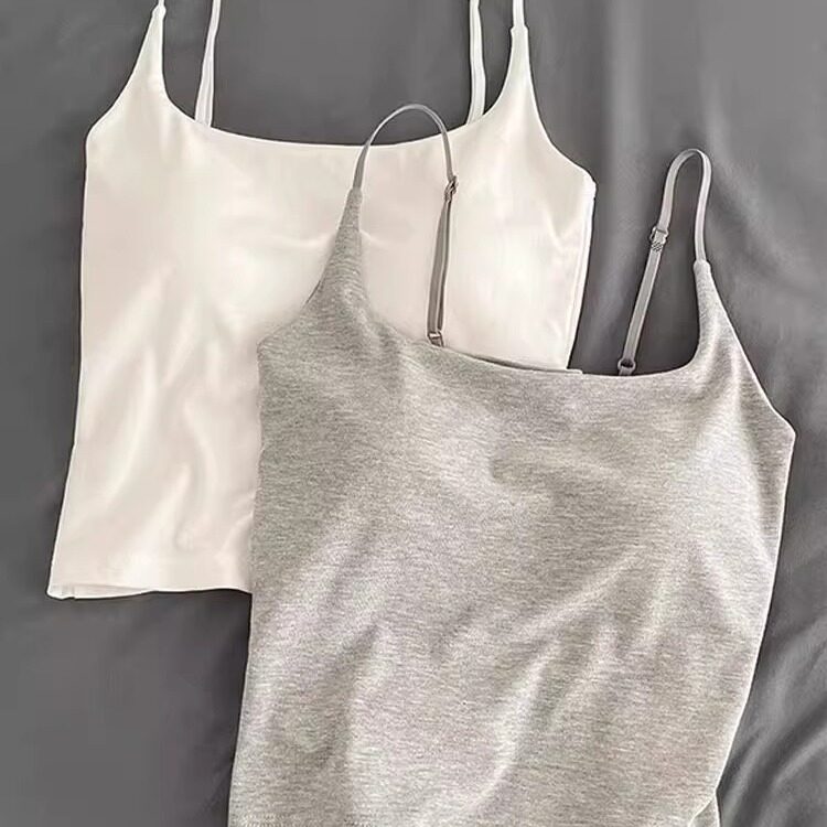美式吊带背心女夏季可调