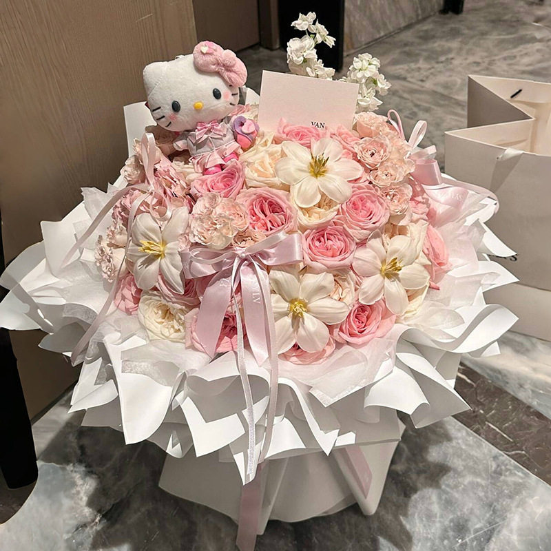 永生花香皂花多巴胺仿真香皂玫瑰花束女生生日礼物闺蜜520情人节