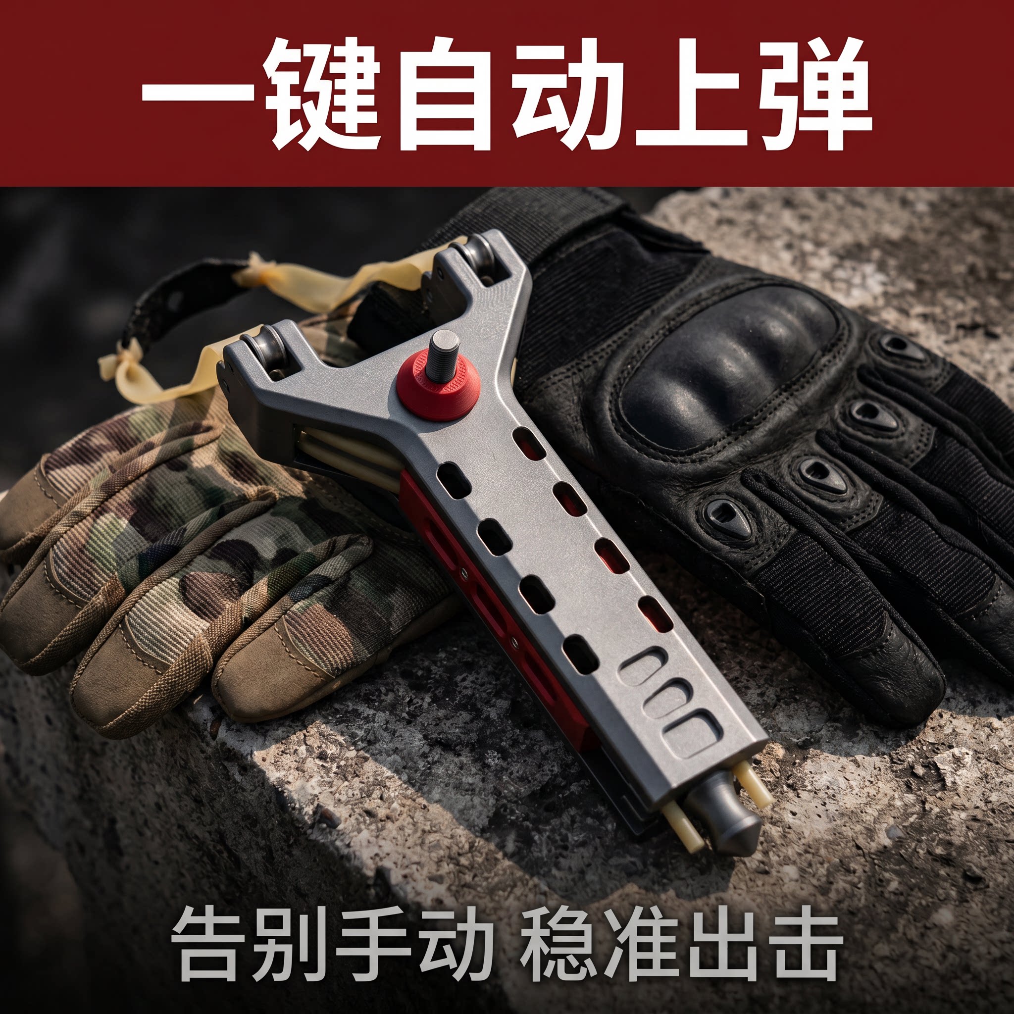 自动上弹连发弹弓成年人