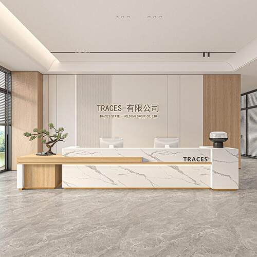 公司前台柜台酒店接待台服装店吧台店铺美容院收银台烤漆简约现