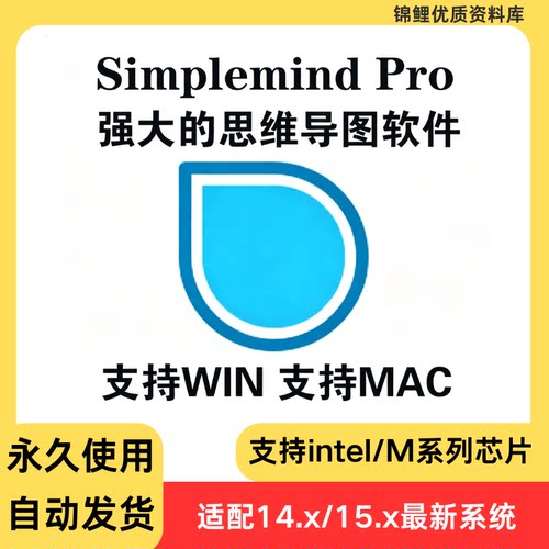 Simplemind Pro 思维导图软件 流程图 逻辑图 支持多语言 Win+Mac
