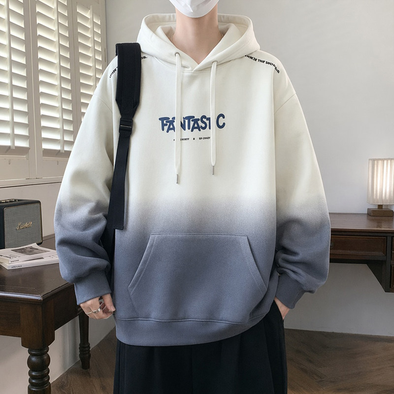 连帽卫衣男款春秋潮牌青