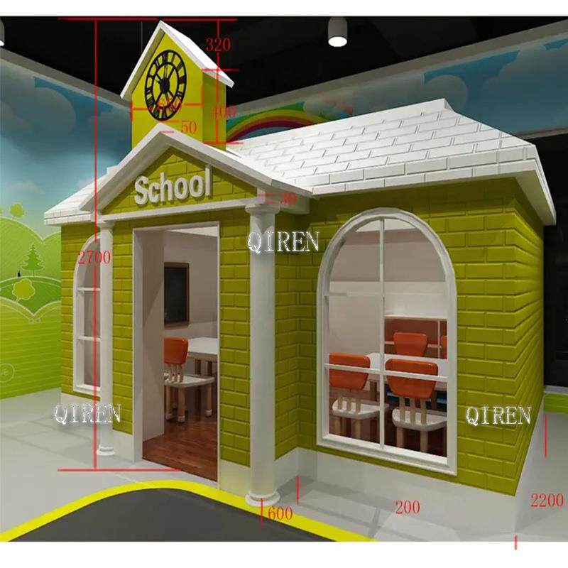 幼儿园木屋户外滑滑梯益智游乐场游戏屋房儿童室外大型树屋玩具屋