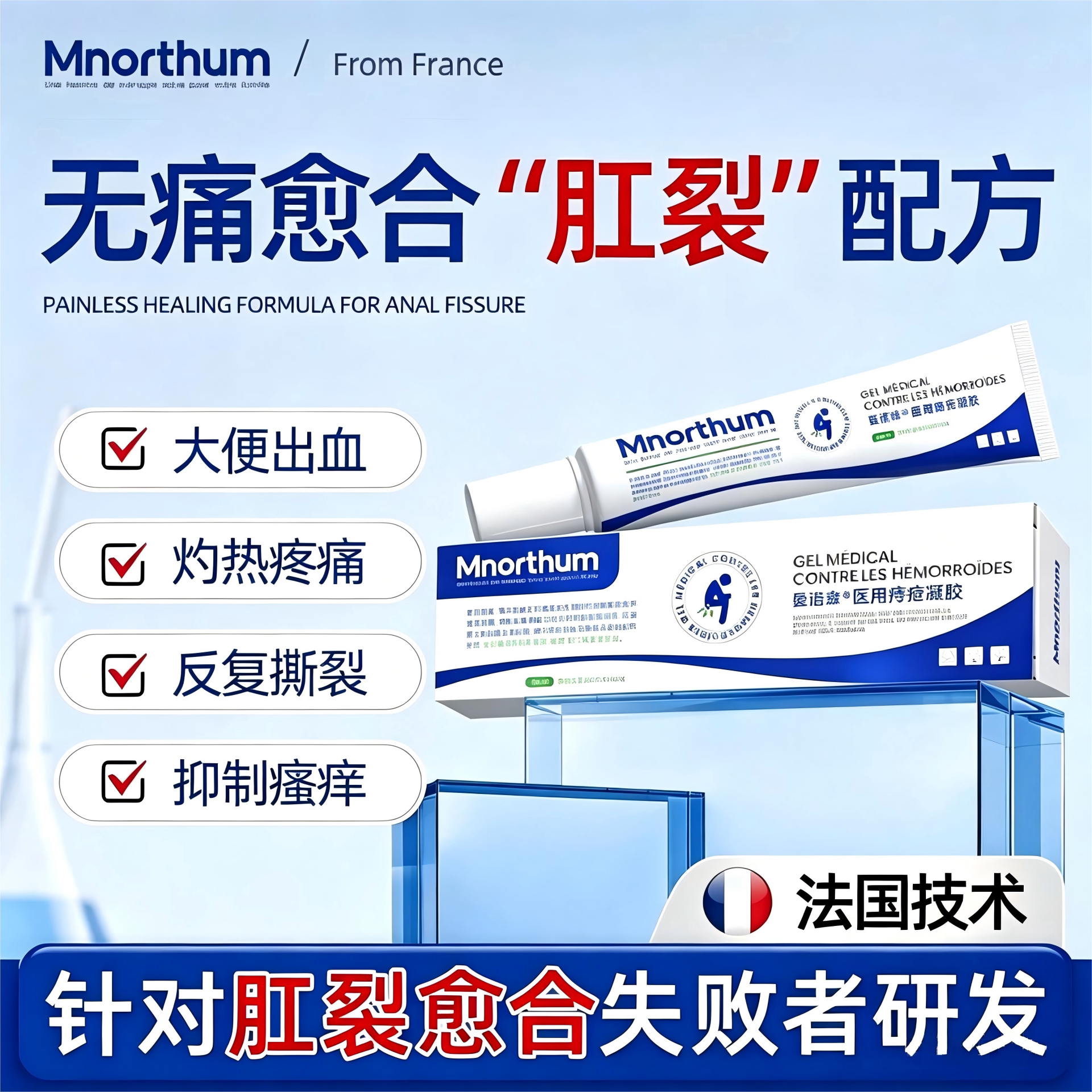 肛门撕裂大便出血医用肛裂愈合膏硝酸甘油软膏痔疮凝胶专特用效