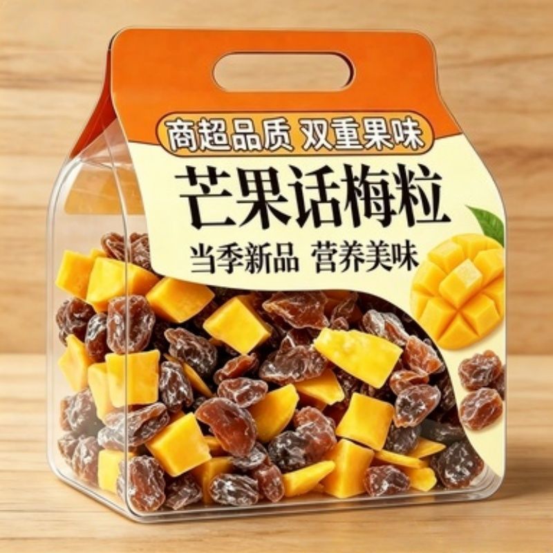 芒果话梅粒潮汕特产酸甜无核肉果蜜饯水果果脯梅子搭配休闲零食