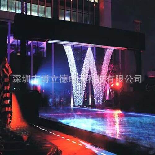 数字水帘数码水幕水帘图文水幕数控水帘光纤投影水帘瀑布网红
