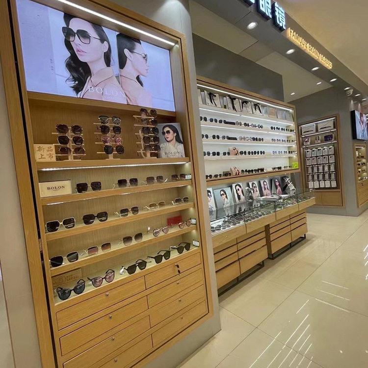定制商场展示柜木质潮品精品珠首饰柜台眼镜展示架化妆品中岛柜