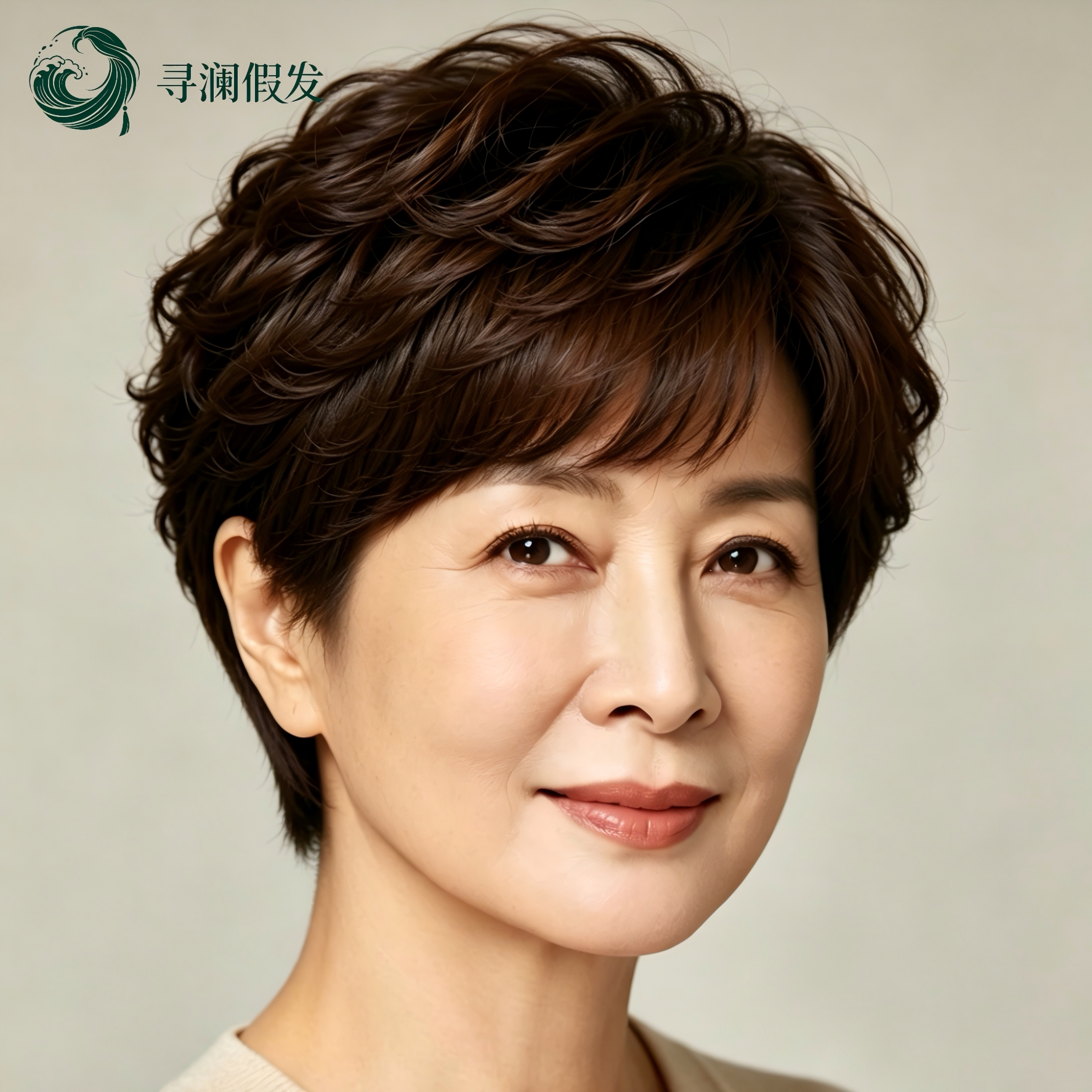中老年女士夏季新款轻薄短卷发假发全真发自然遮白发妈妈款全头套