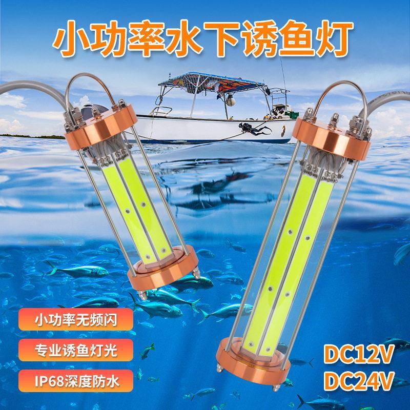 水下LED集鱼灯亮防水LED诱鱼灯捕鱼灯海钓游艇钓鱼灯24V600W