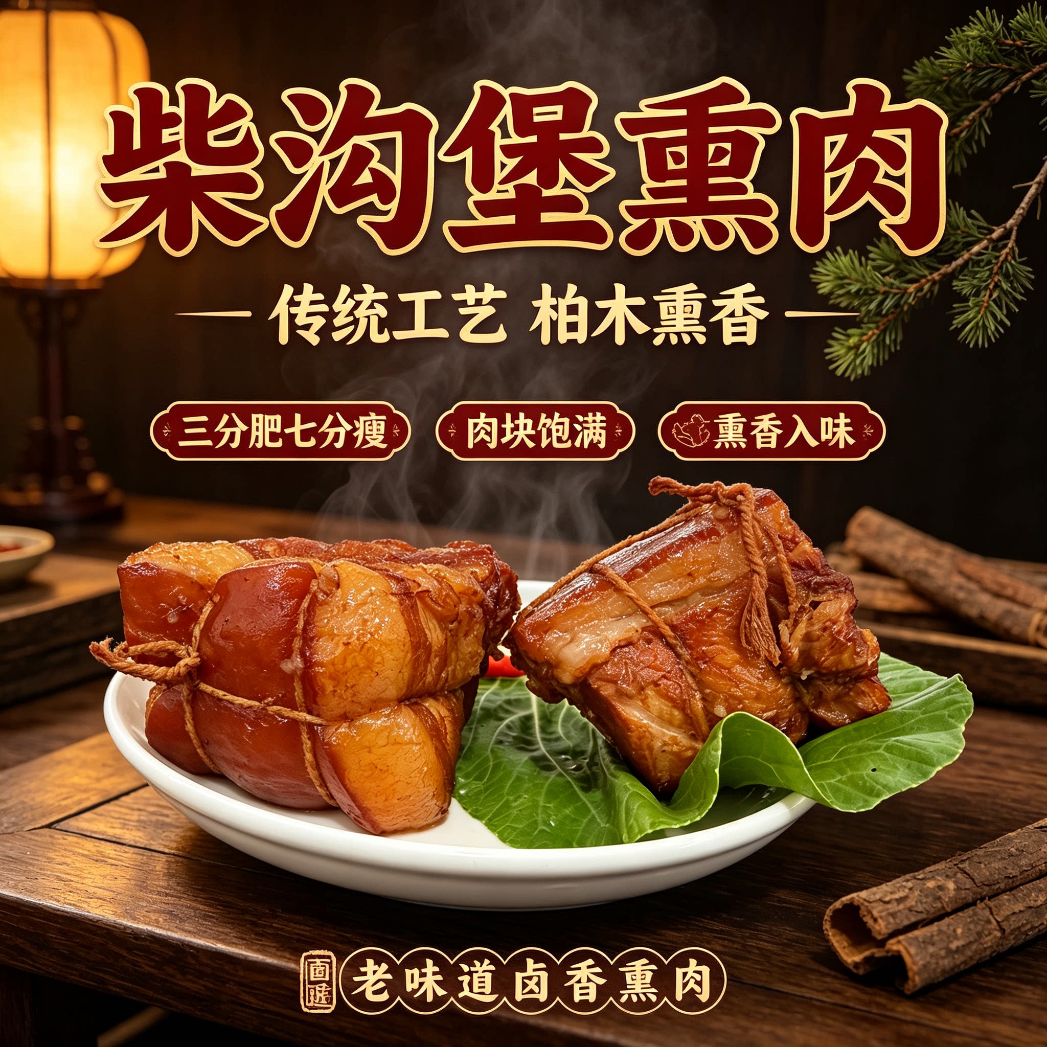 柴沟堡熏肉怀安传统美食特产真空卤味熟食下酒菜节日礼盒送货上门