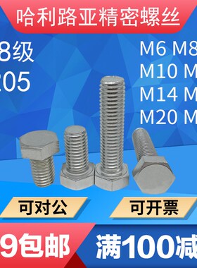 8.8级2205双相不锈钢DIN933外六角螺丝高强度加长螺栓M6-M16