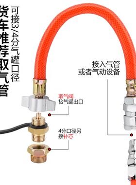 货车取气管储气罐取气阀接头气管接头快速接头配件大全吹尘枪套装
