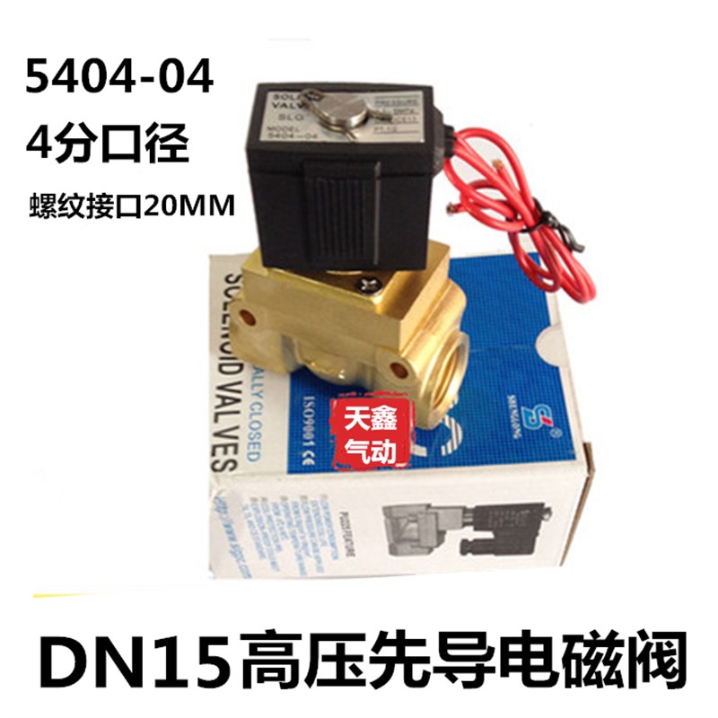 4分吹瓶机高压电磁阀 6分/1寸高压高温气阀 5404-04 AC220V DC24V
