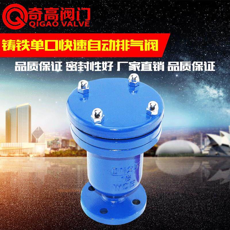 铸钢单口快速自动排气阀P41X-16Z阀法兰连接排气DN20-100奇高阀门