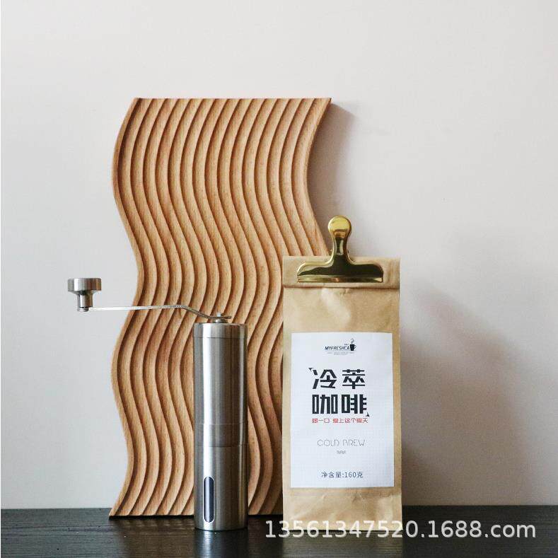 北欧水波纹木质面包板托盘家用榉木香薰收纳置物下午茶盘餐盘砧板