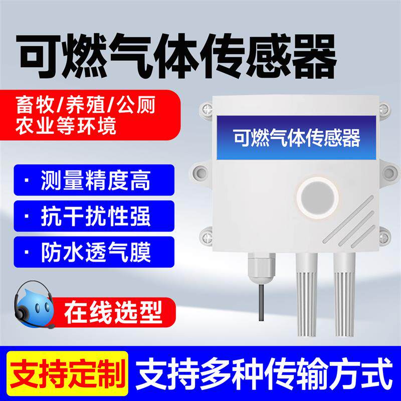 甲烷变送器CH4可燃性气体检测仪工业级RS485甲烷浓度传感器