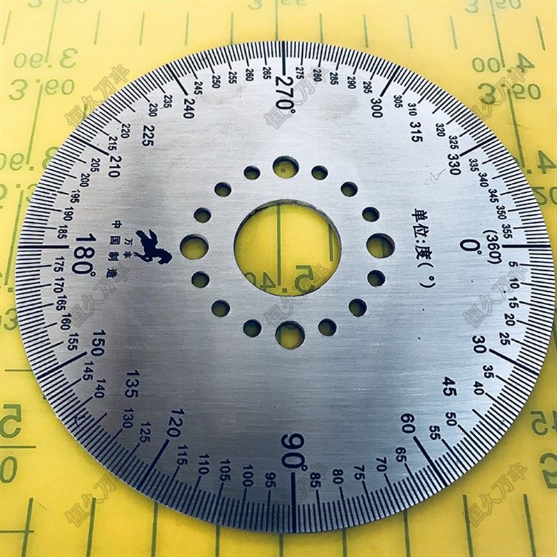 刻度盘小刻度盘量角器角度测量标识盘100x20x2 A016直销 恒久万丰