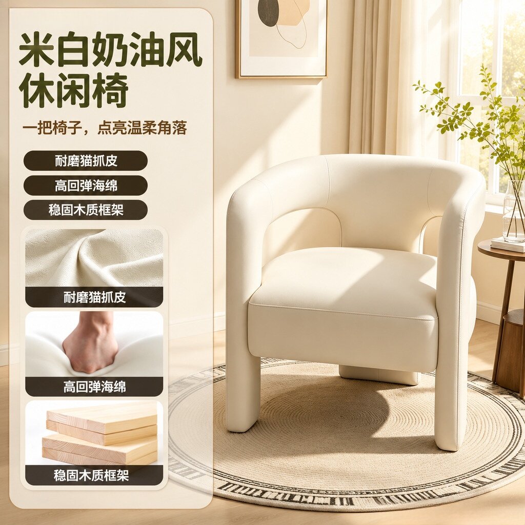 家用卧室梳妆台靠背化妆椅