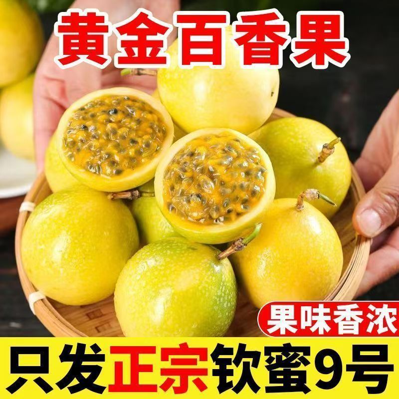 黄金百香果新鲜水果果味香浓正宗软蜜9号当季采摘奶茶店批发