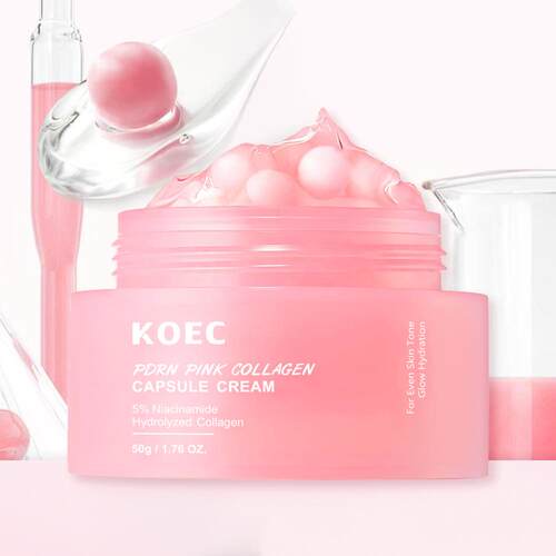 KOEC粉多肽胶原蛋白填充霜补水保湿PDRN面部保湿面霜跨境爆款
